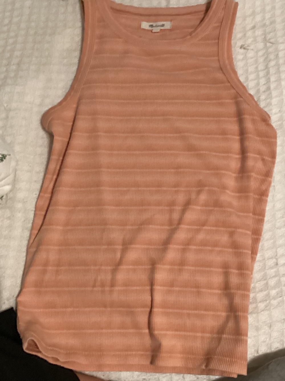 Madewell Peach Ribbed Tank Top